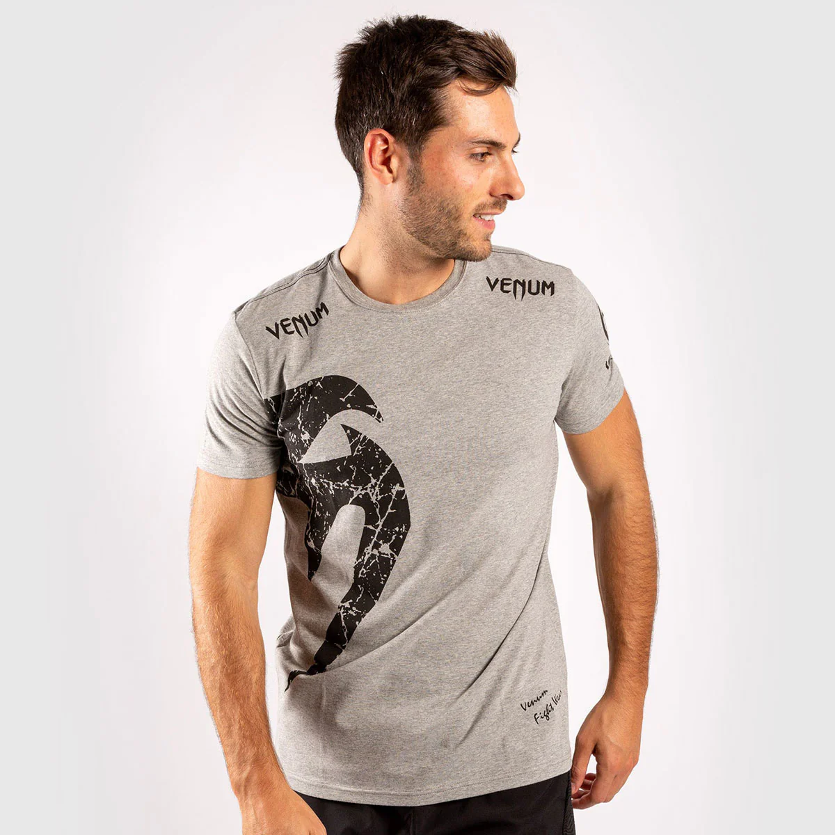 T-Shirt in Cotone Venum Giant Grigio-Nero - Image 4
